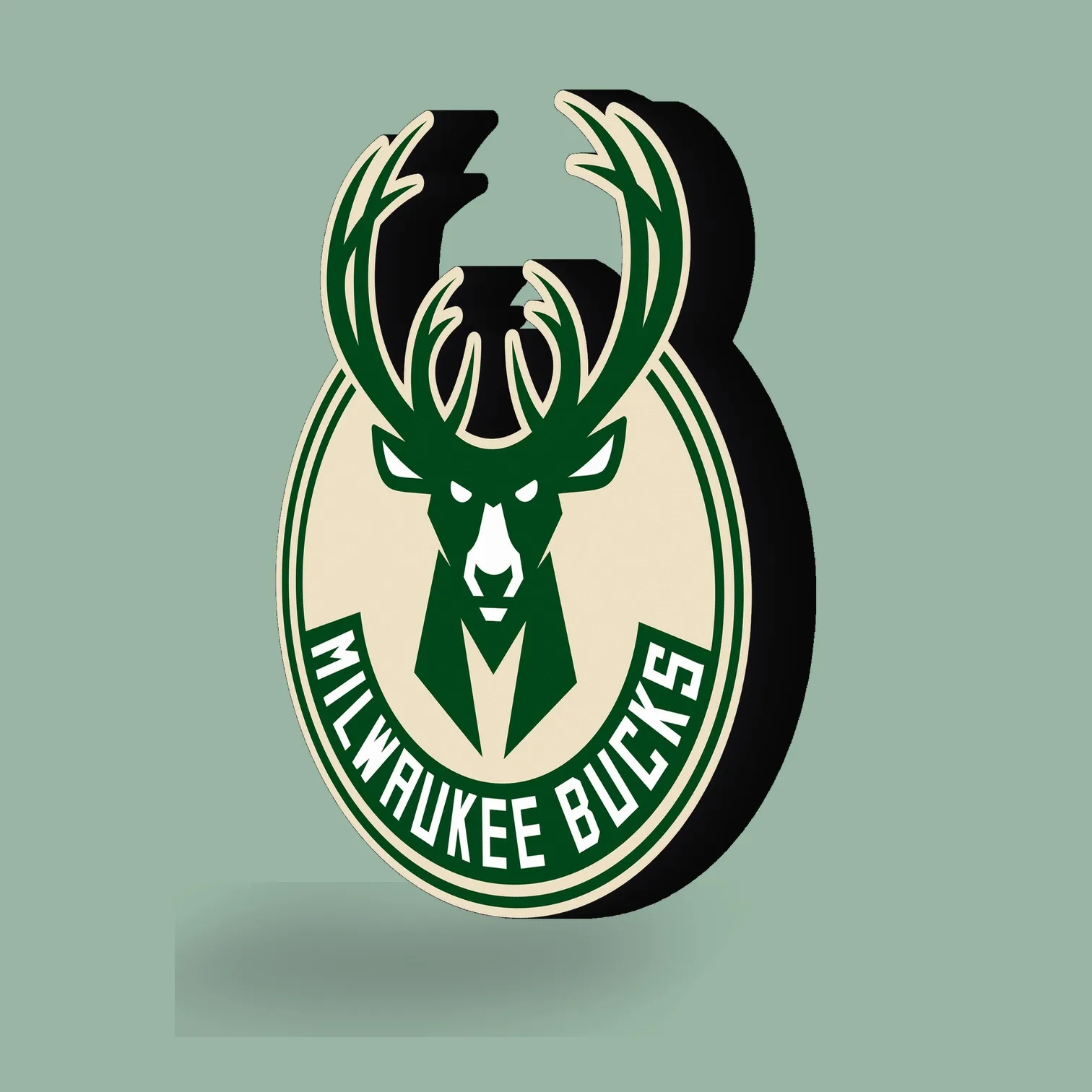 Milwaukee Bucks NBA LED-Leuchte III
