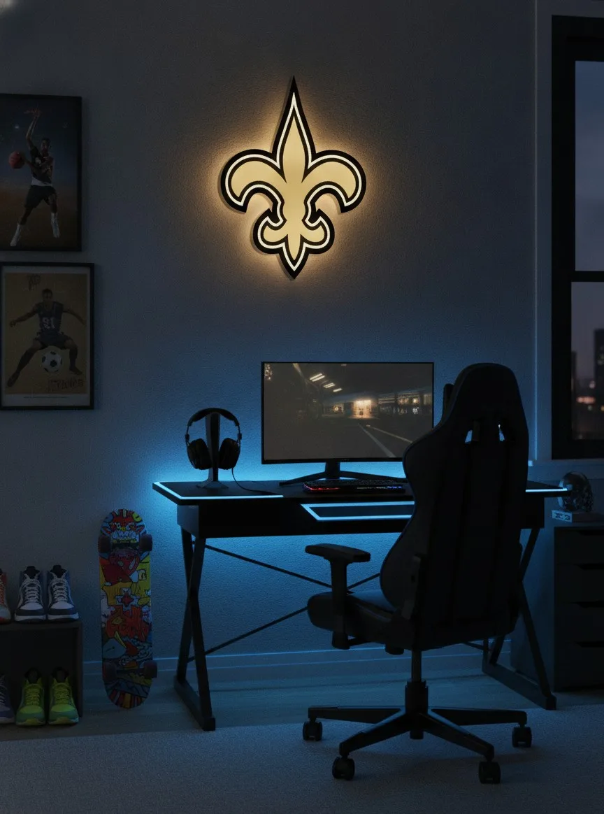 New Orleans Saints LED-Leuchtschild