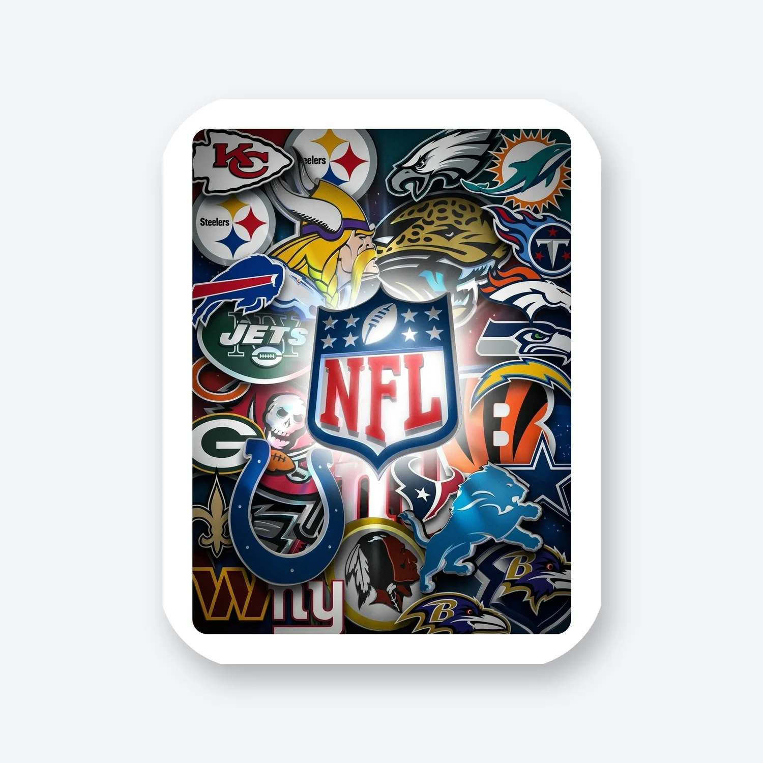 NFL Team Medley Aufkleber Set