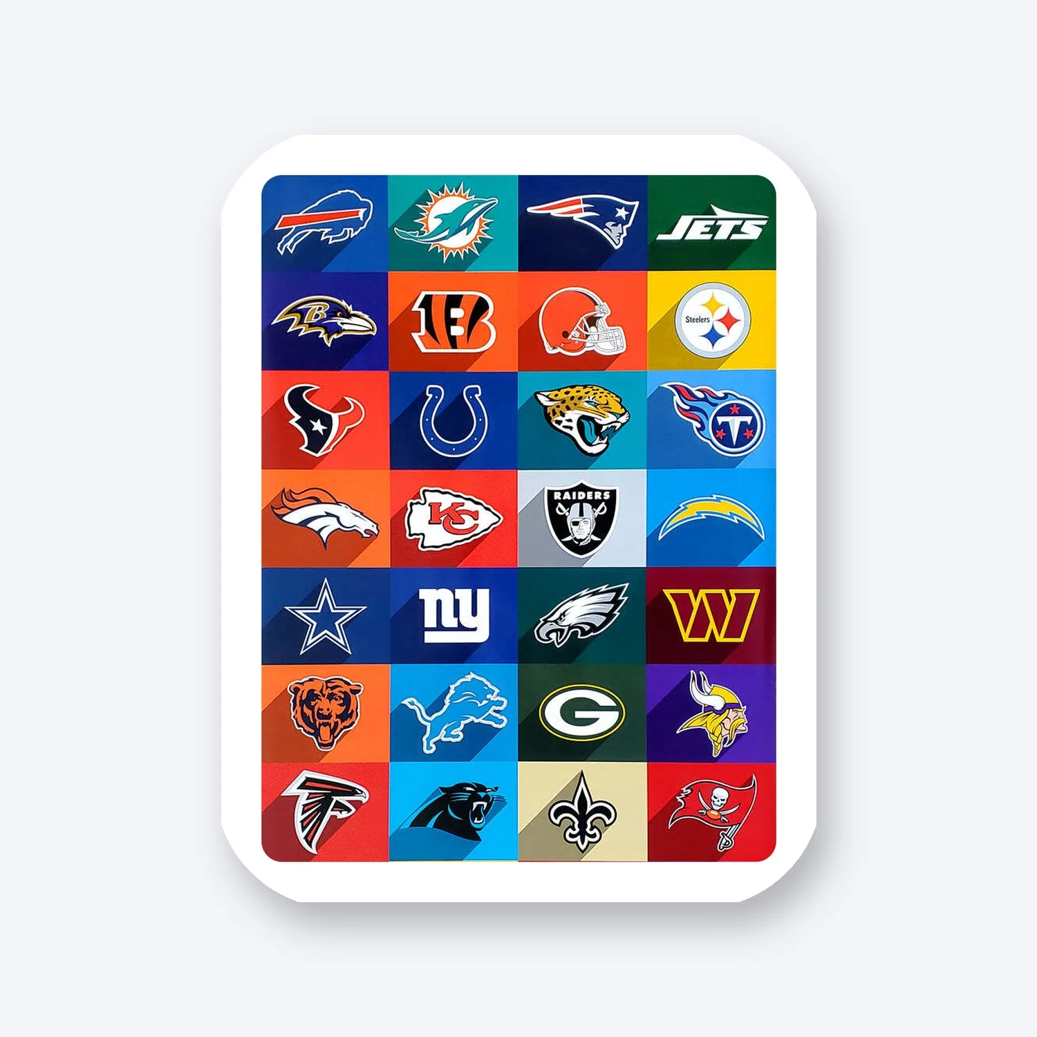 NFL Teams Aufkleber Set