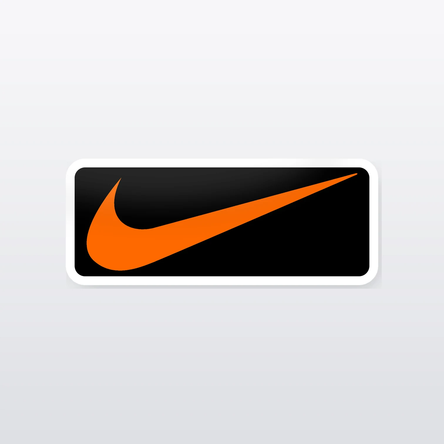 Nike Swoosh Aufkleber Set – einzelner Aufkleber in Großaufnahme