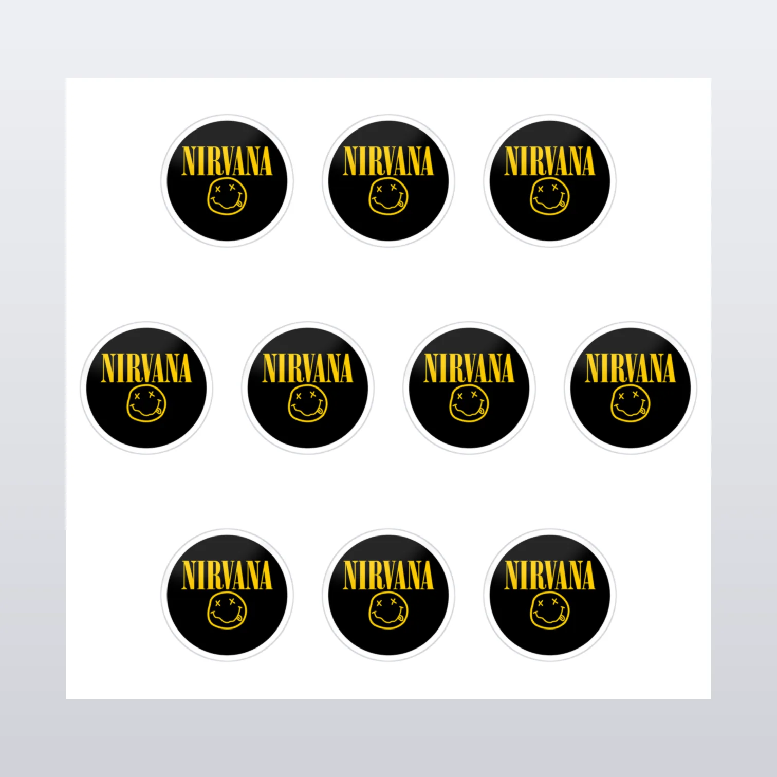 Nirvana Aufkleber Set I – Aufkleber auf Bogen