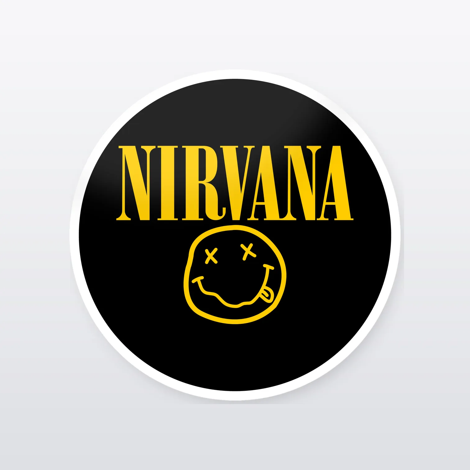 Nirvana Aufkleber Set I – einzelner Aufkleber in Großaufnahme
