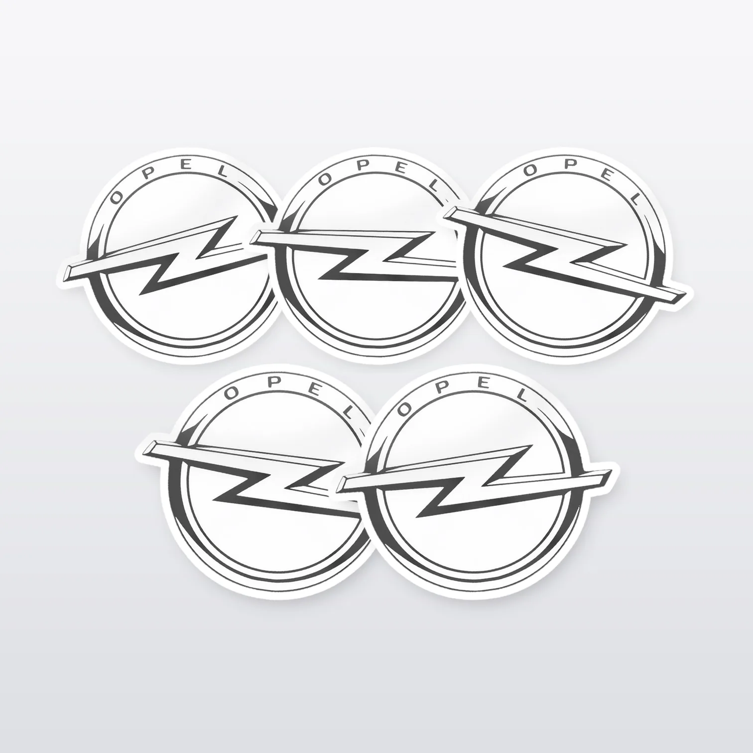 OPEL Logo Aufkleber Set – 5 Sticker