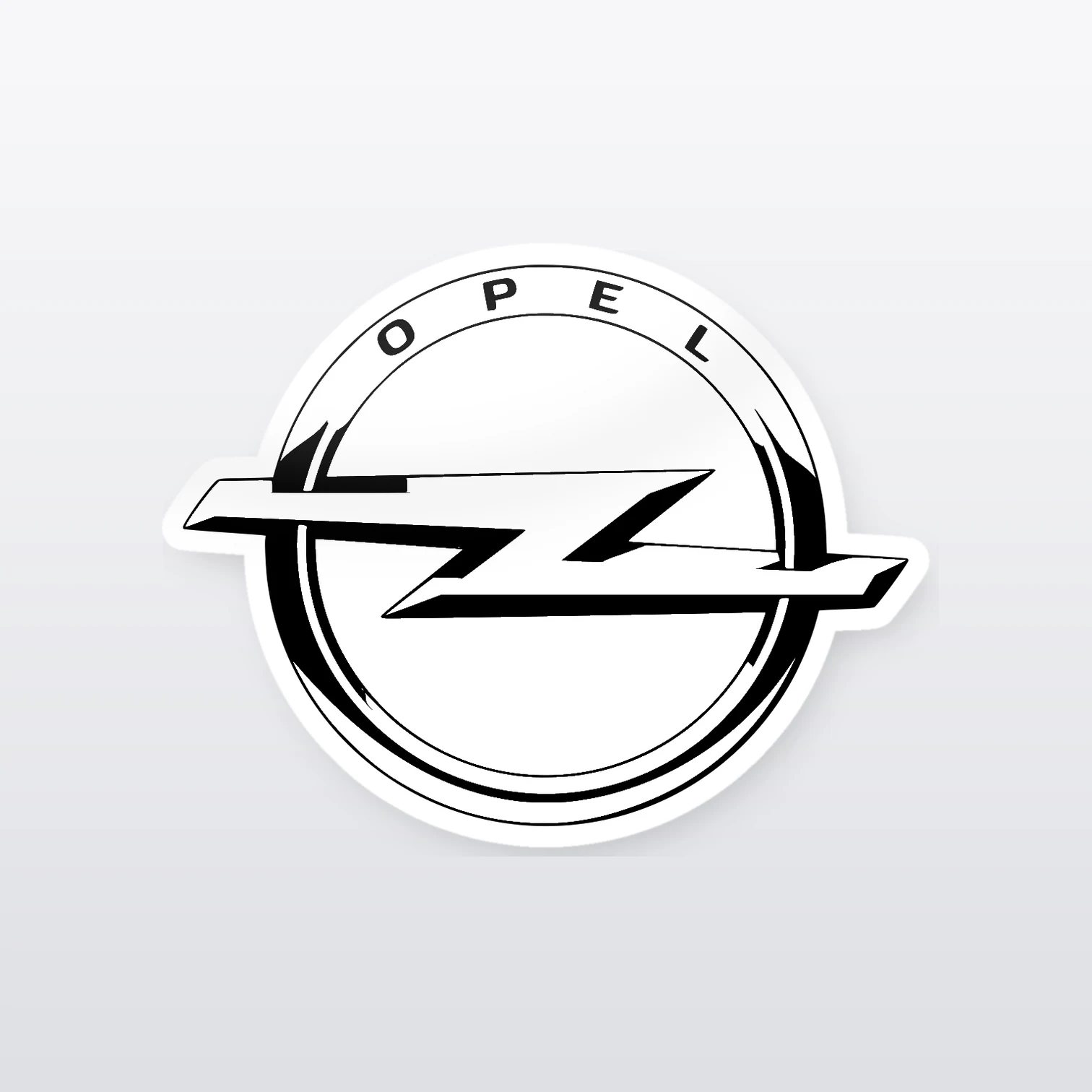 OPEL Logo Aufkleber Set – einzelner Aufkleber in Großaufnahme