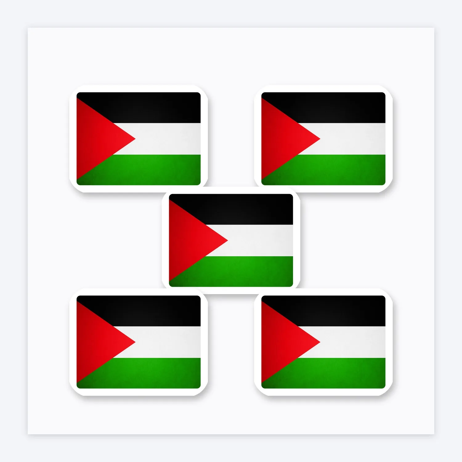 Palestina Flagge Fahne Aufkleber Set