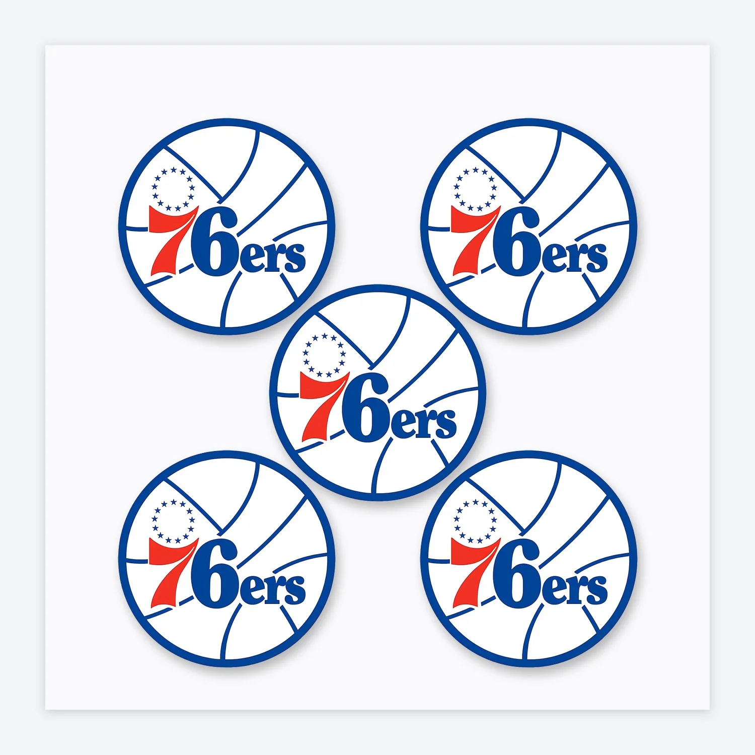 Philadelphia 76ers NBA Aufkleber Set II