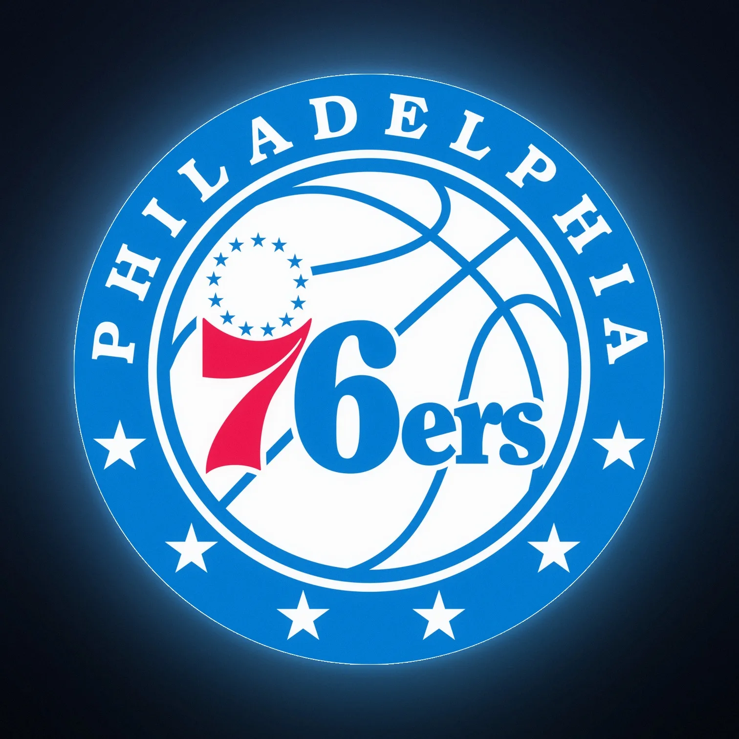Philadelphia 76ers NBA LED-Leuchte