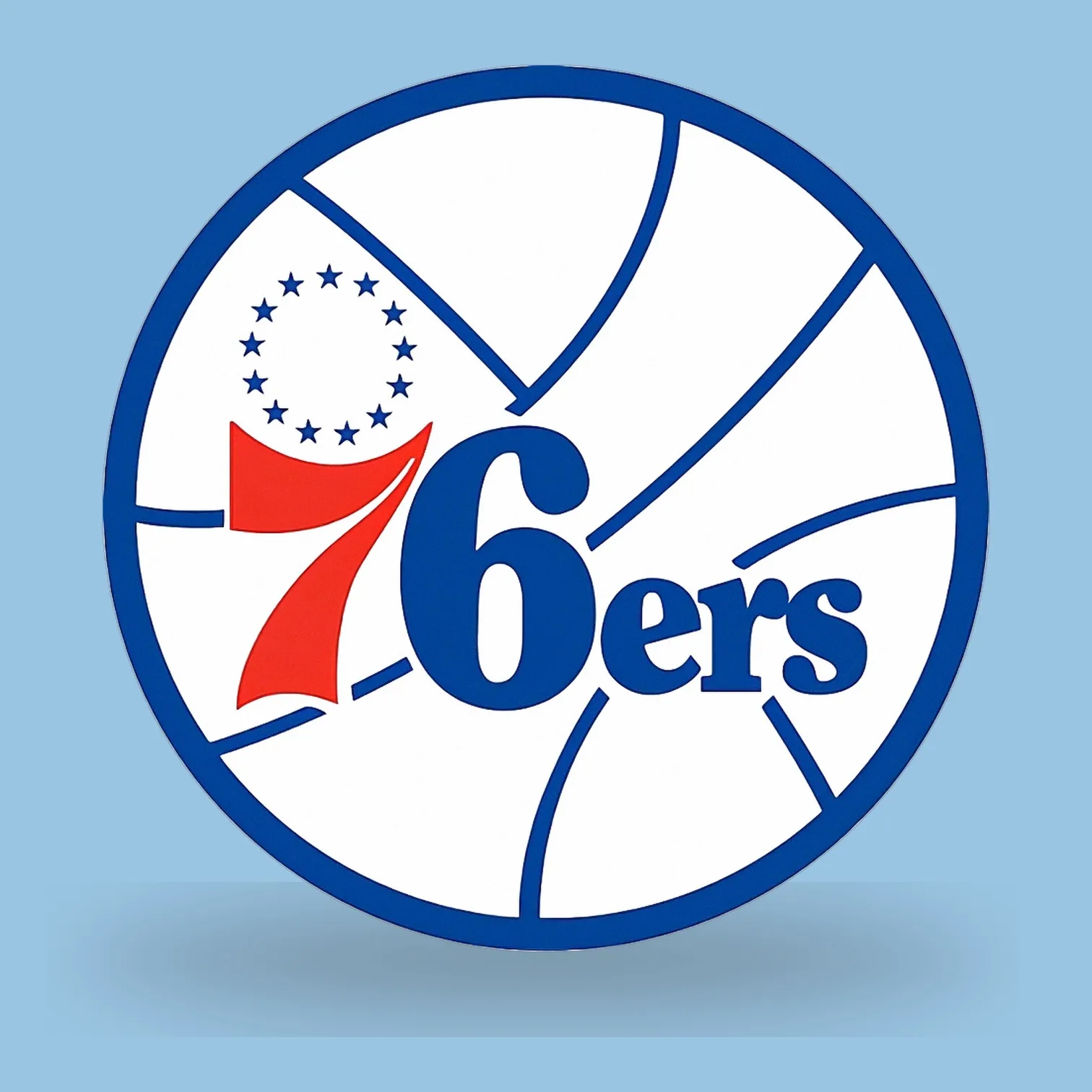 Philadelphia 76ers NBA LED-Leuchte II