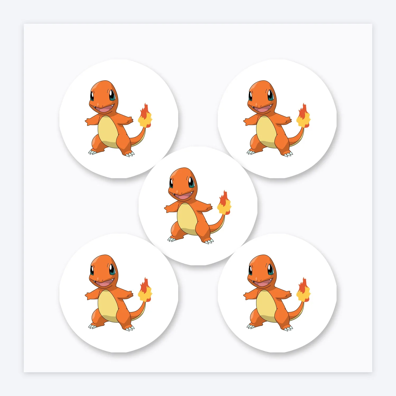Pokemon Glumanda Aufkleber Set