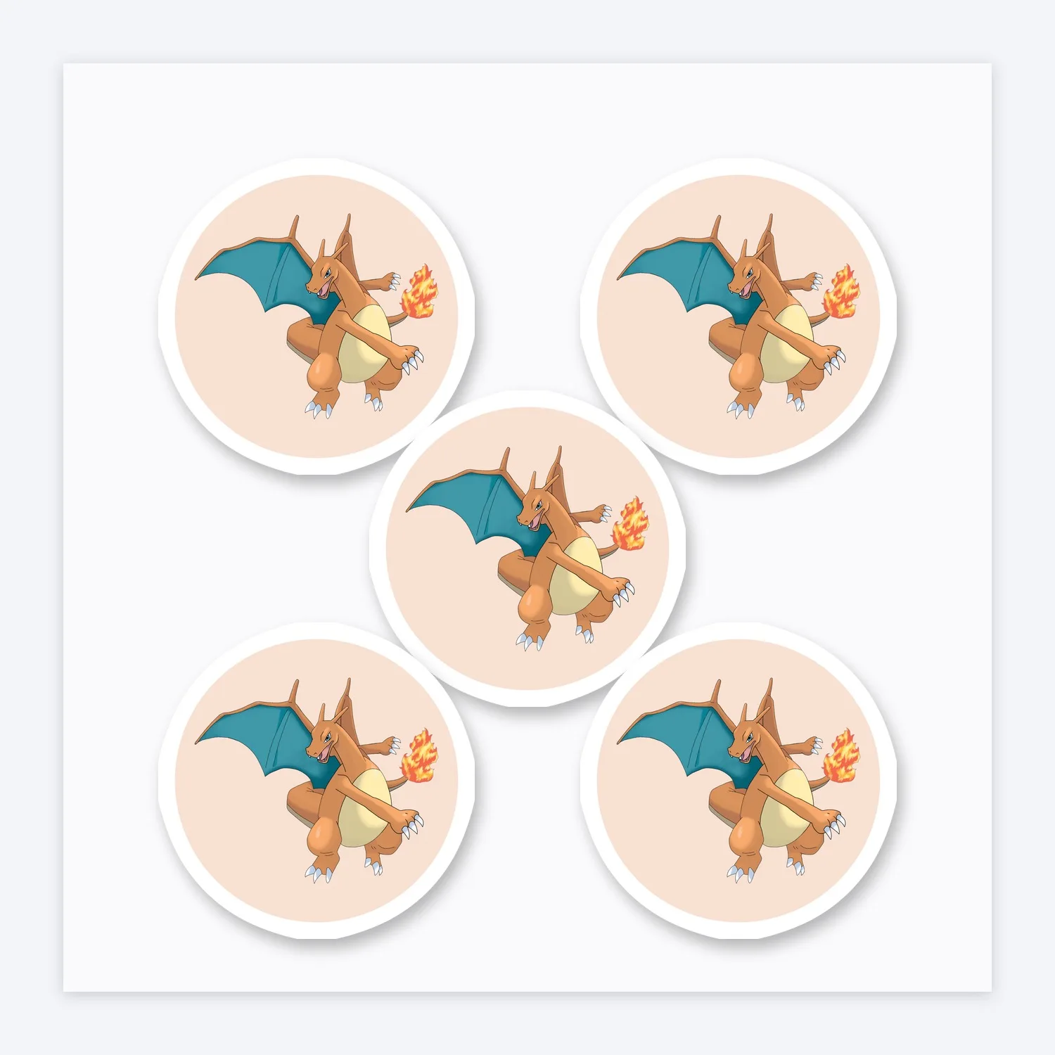 Pokemon Glurak Aufkleber Set