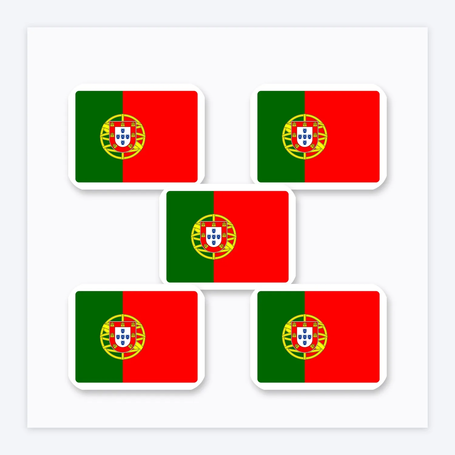 Portugal Flagge Aufkleber Set