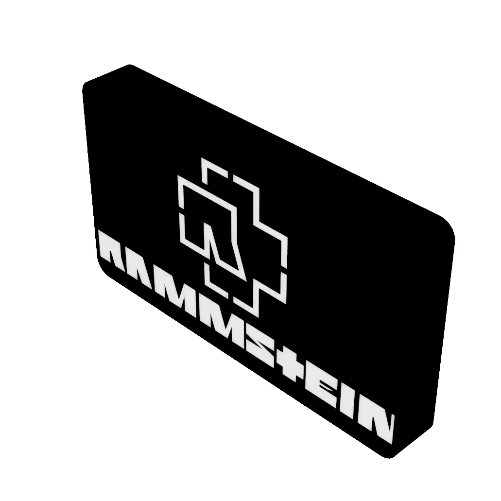 Rammstein LED-Leuchtschild – 3D-Ansicht