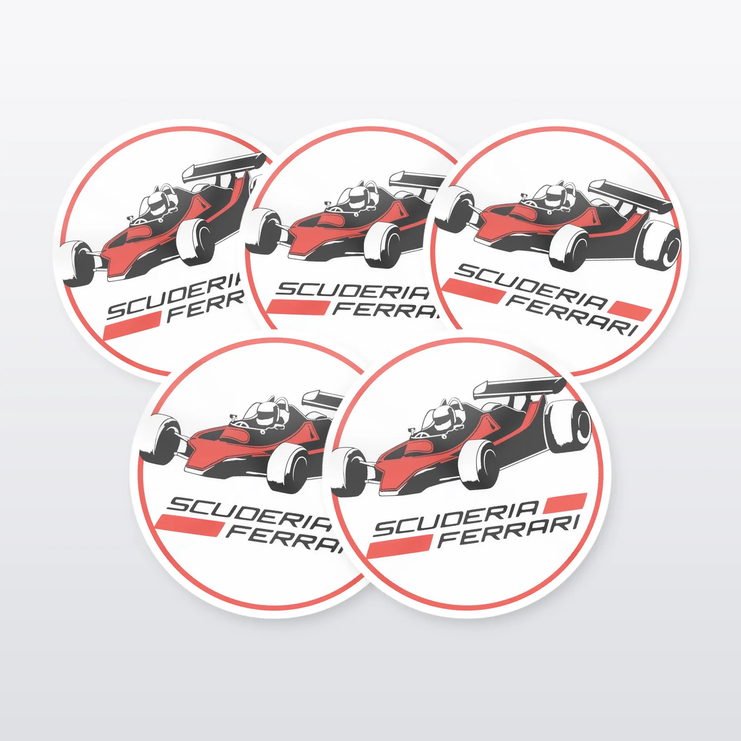 Scuderia Ferrari Aufkleber Set – 5 Sticker