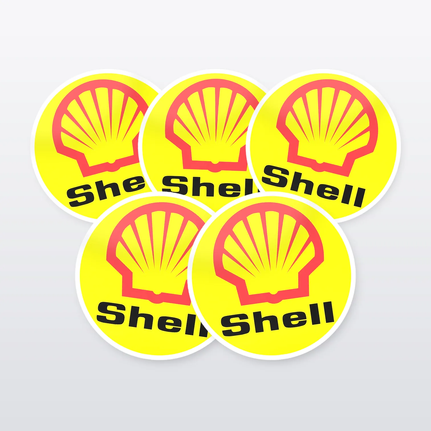 Shell Aufkleber Set – 5 Sticker