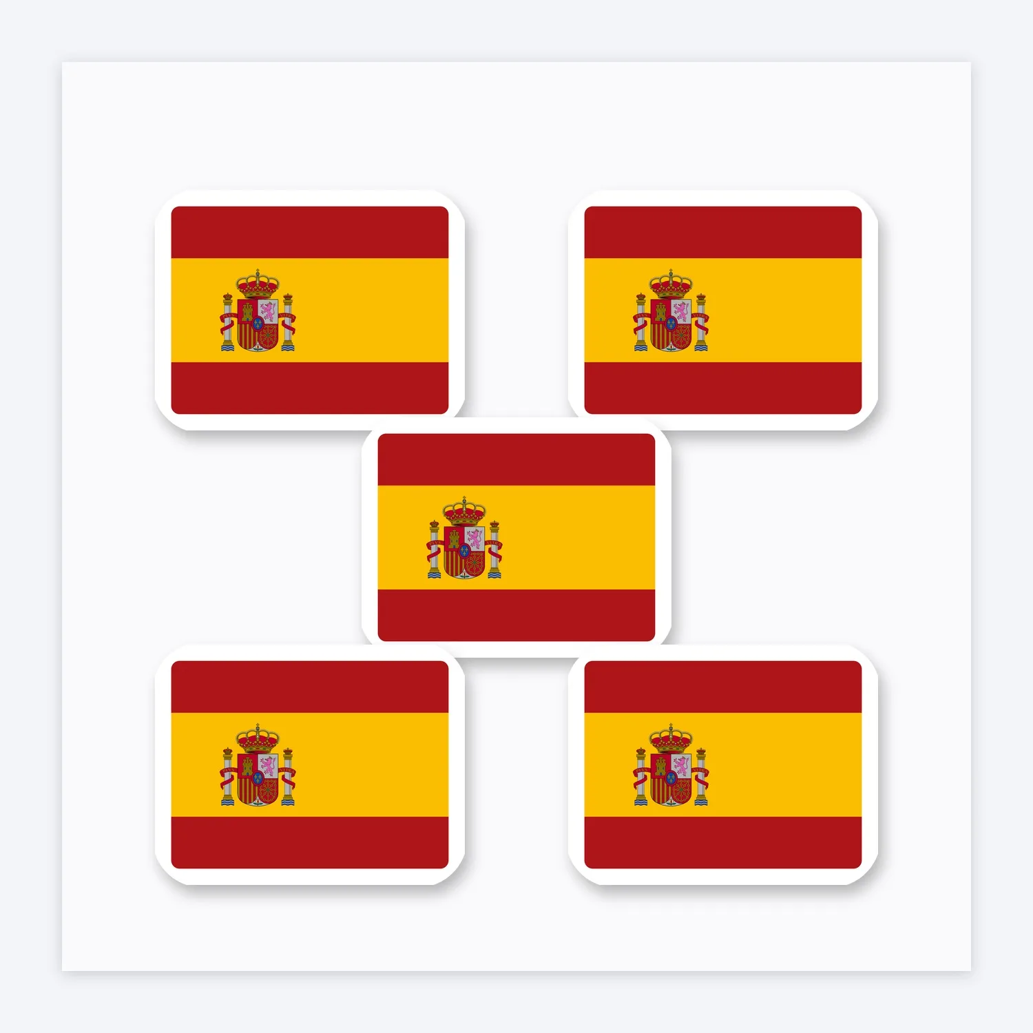 Spanien Flagge Aufkleber Set