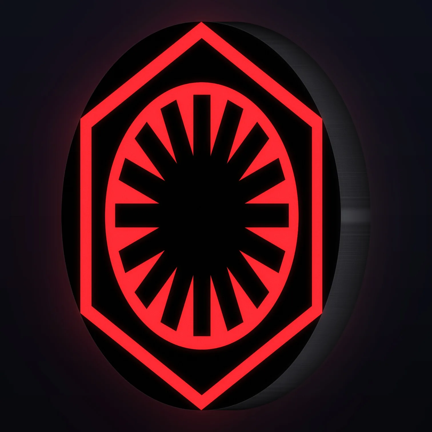 Star Wars Imperium LED-Leuchte beleuchtet seitlich
