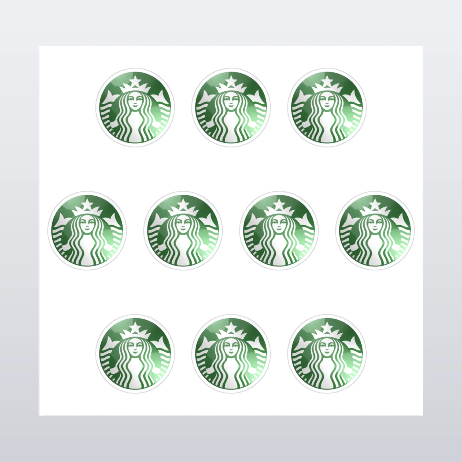 Starbucks Aufkleber Set – Aufkleber auf Bogen
