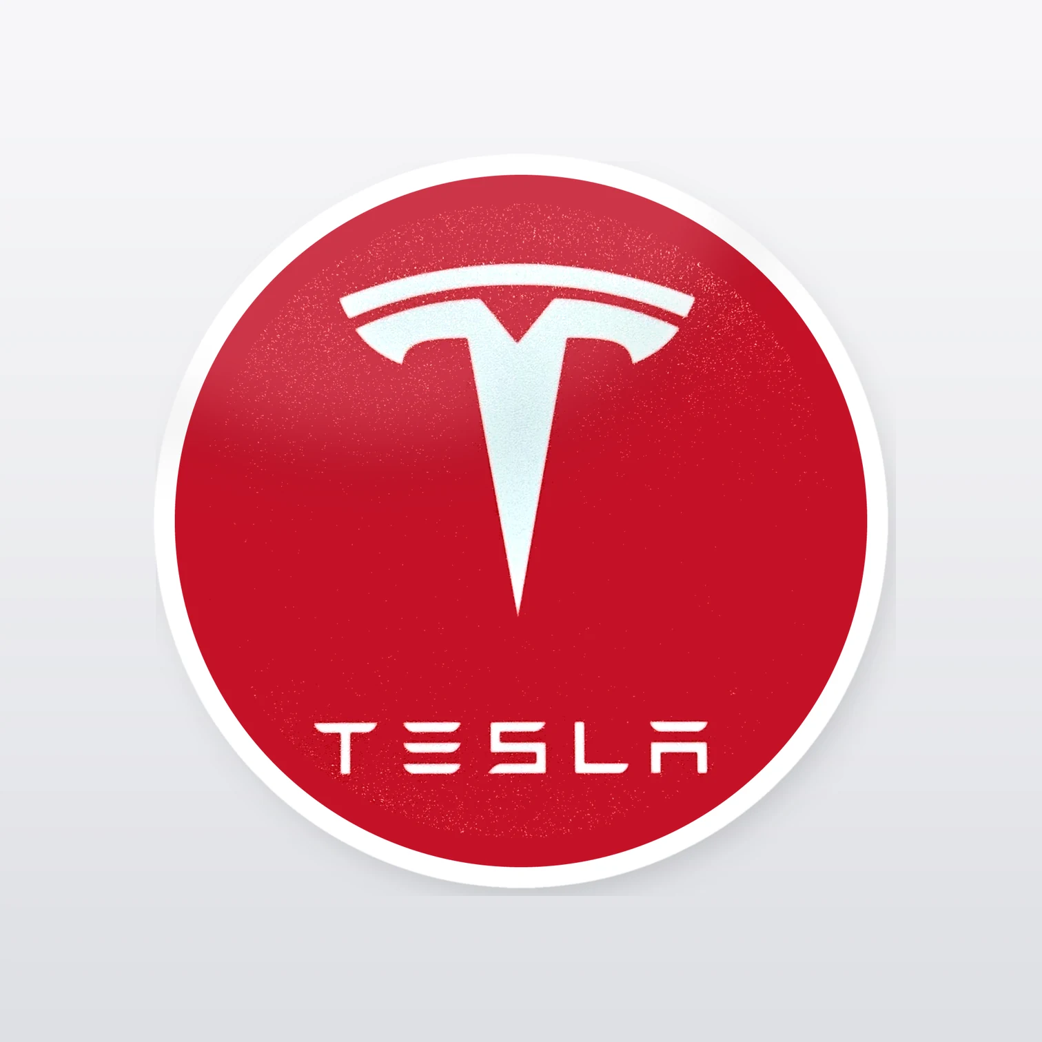 Tesla Aufkleber Set II – einzelner Aufkleber in Großaufnahme