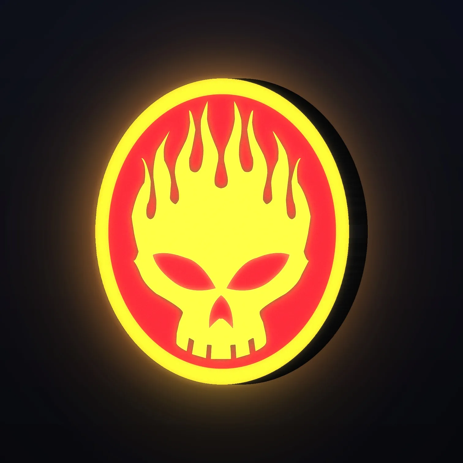 The Offspring LED-Leuchte – beleuchtet, seitliche Ansicht