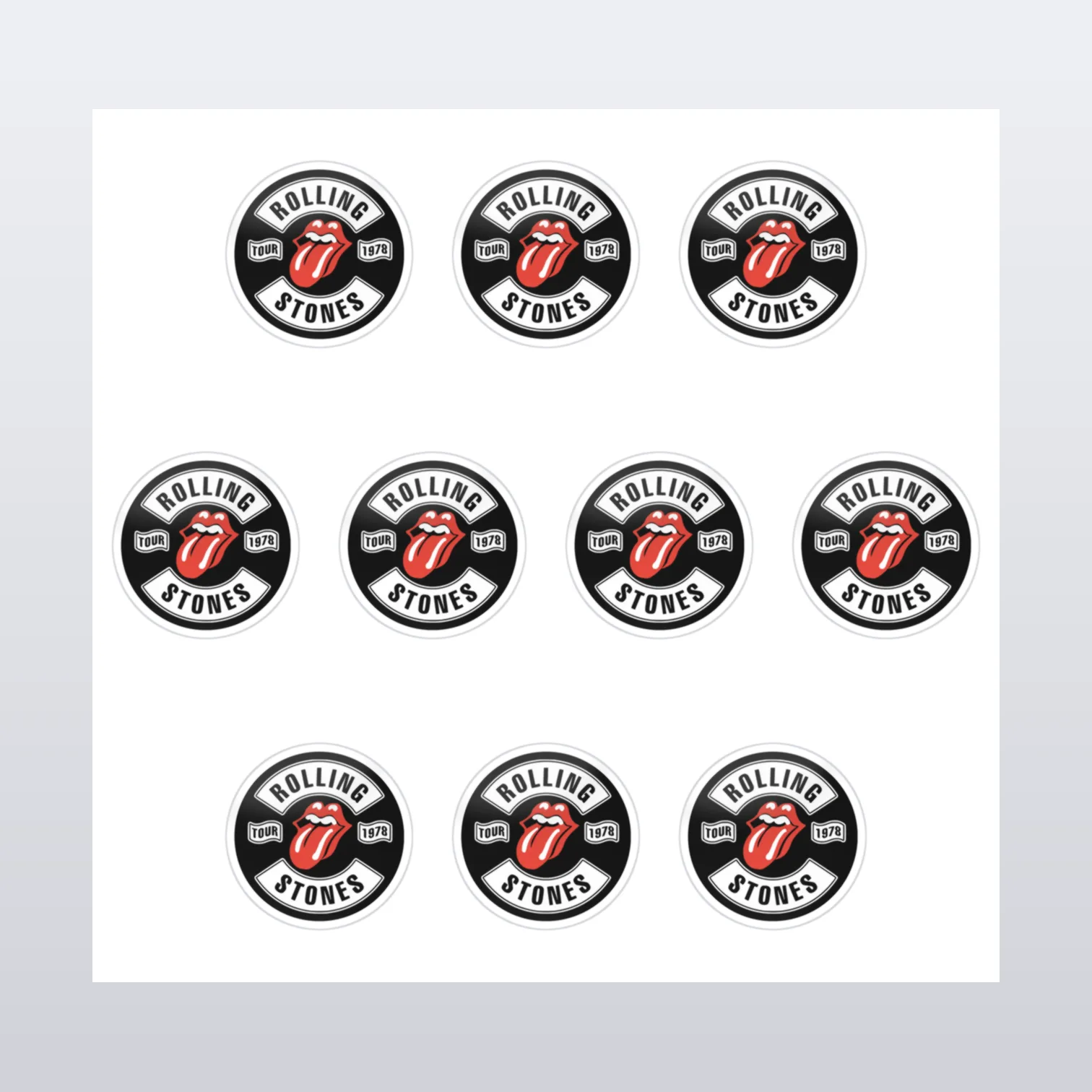 The Rolling Stones Aufkleber Set II – Aufkleber auf Bogen