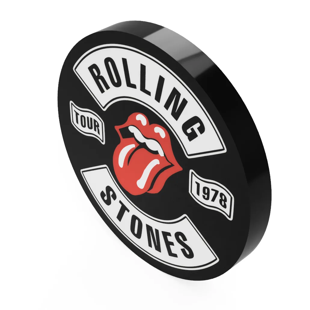 The Rolling Stones LED-Leuchtschild – 3D-Ansicht