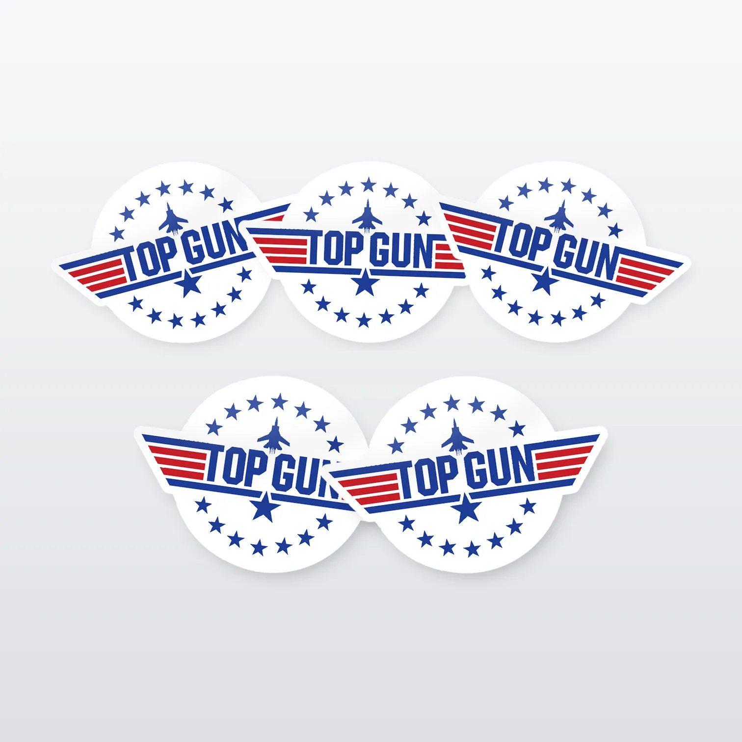 Top Gun Aufkleber Set