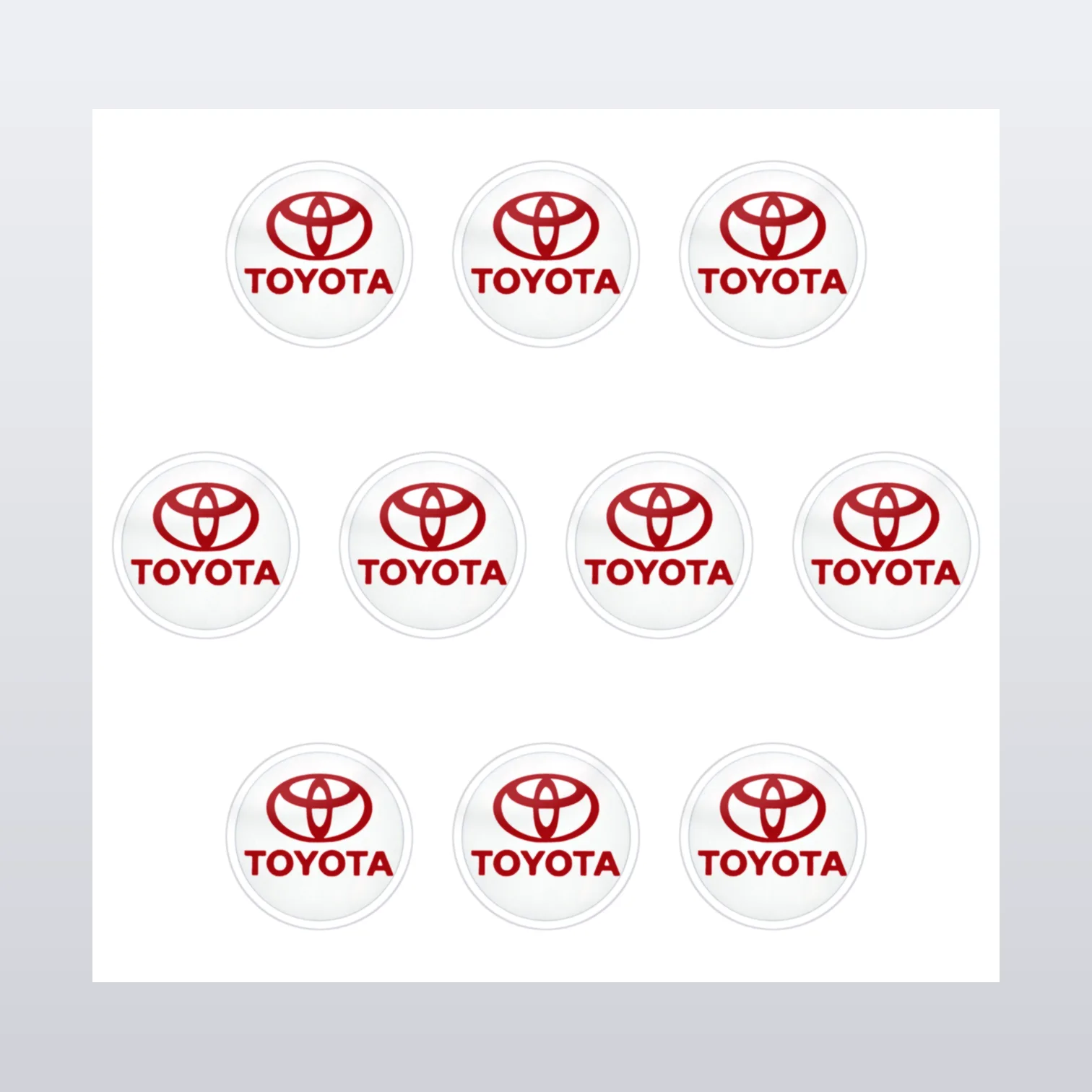 Toyota Aufkleber Set – Aufkleber auf Bogen