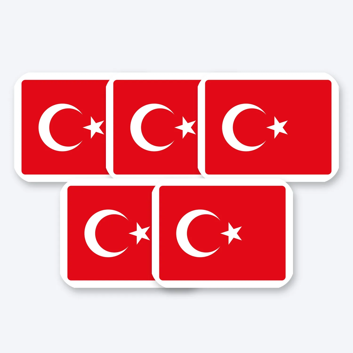 Türkei Landesflagge Fahne Aufkleber Set