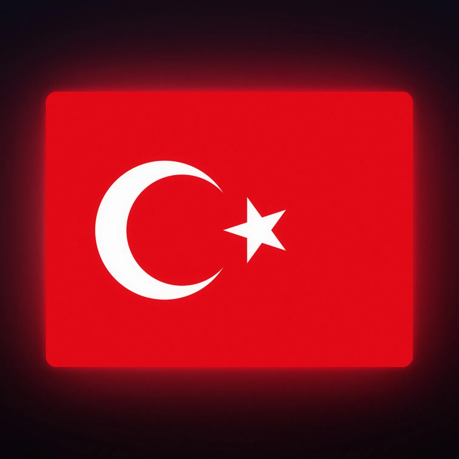 Türkei Landesflagge Fahne LED-Leuchte