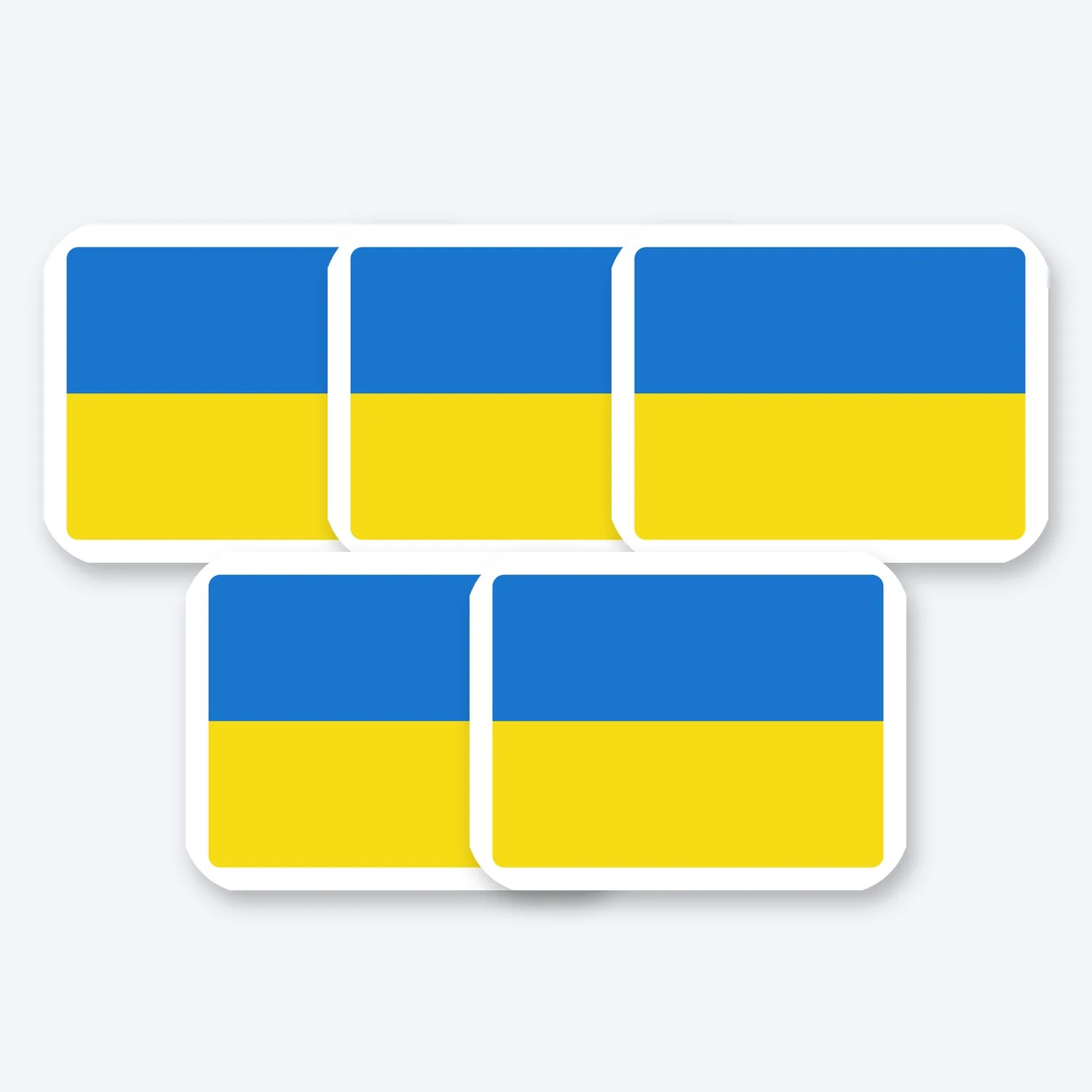 Ukraine Nationalflagge Fahne Aufkleber Set