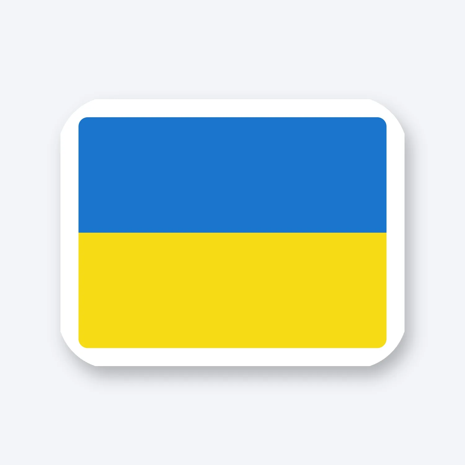 Ukraine Nationalflagge Fahne Aufkleber Set