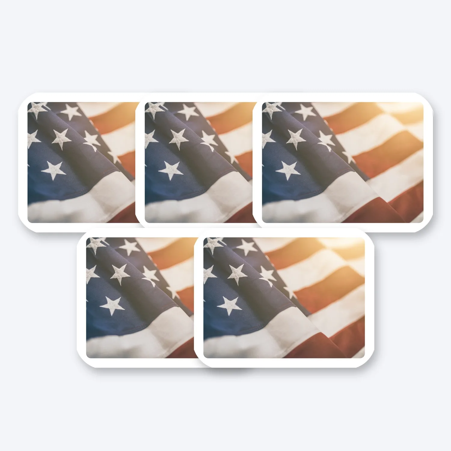 USA Flagge Aufkleber Set