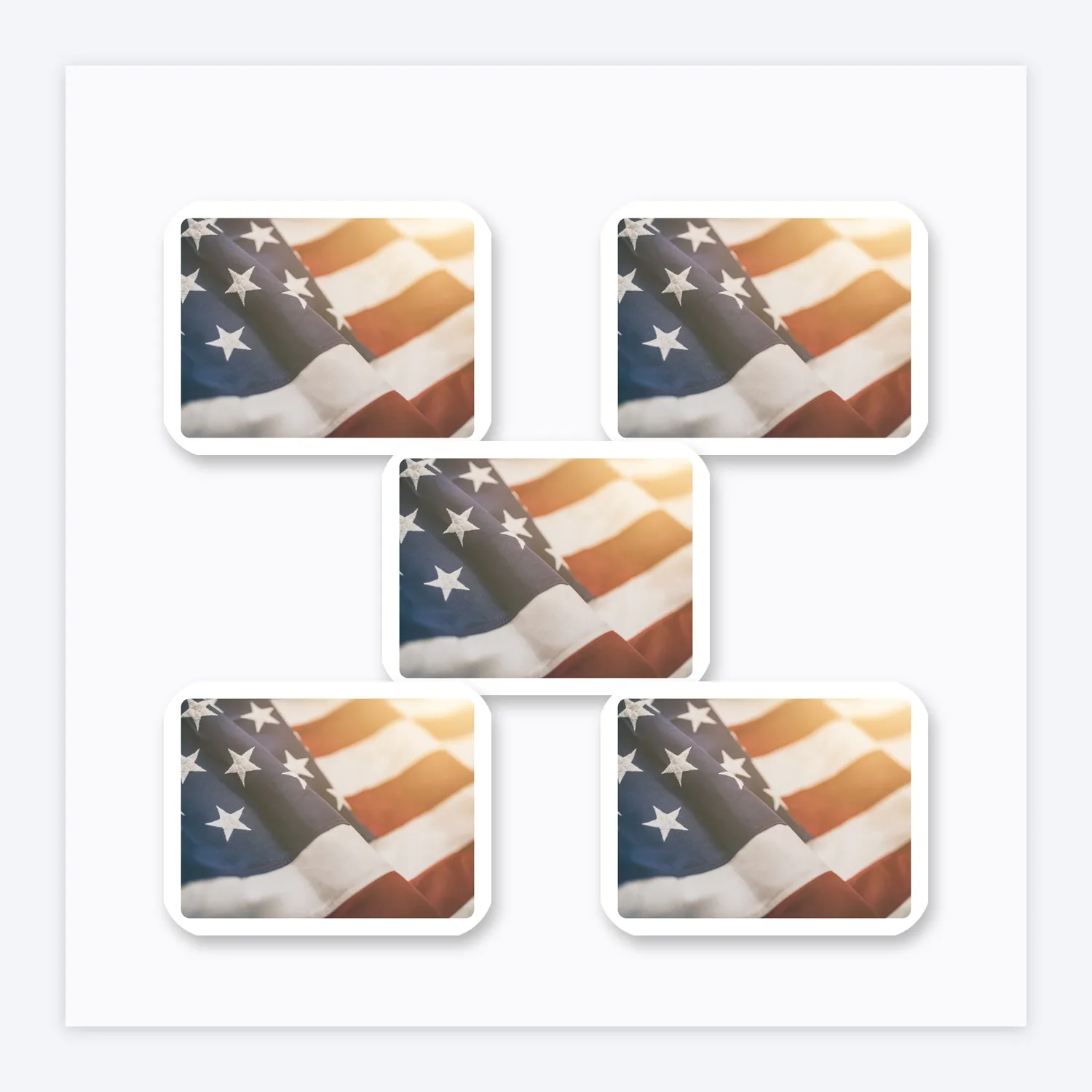 USA Flagge Aufkleber Set