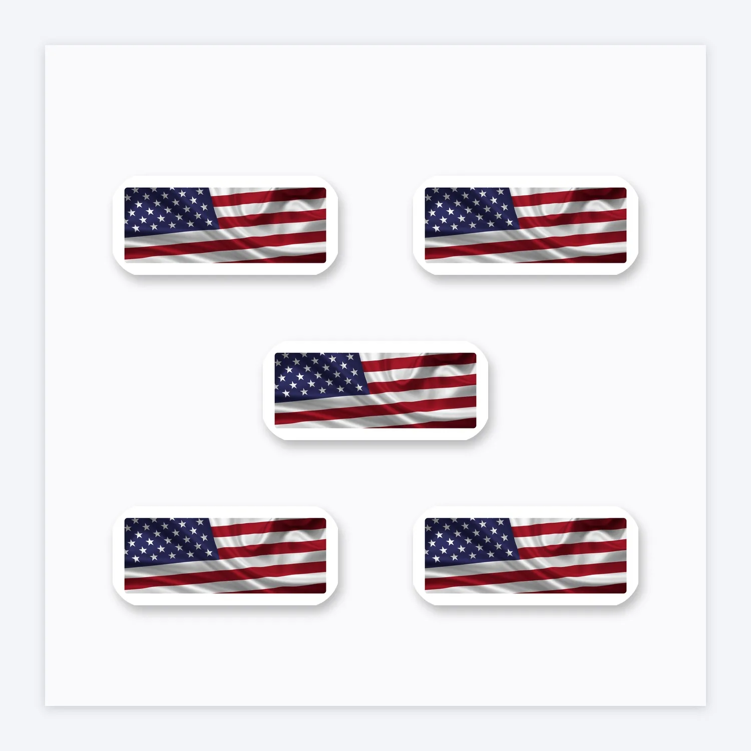 USA Star Spangled Banner Flagge Aufkleber Set