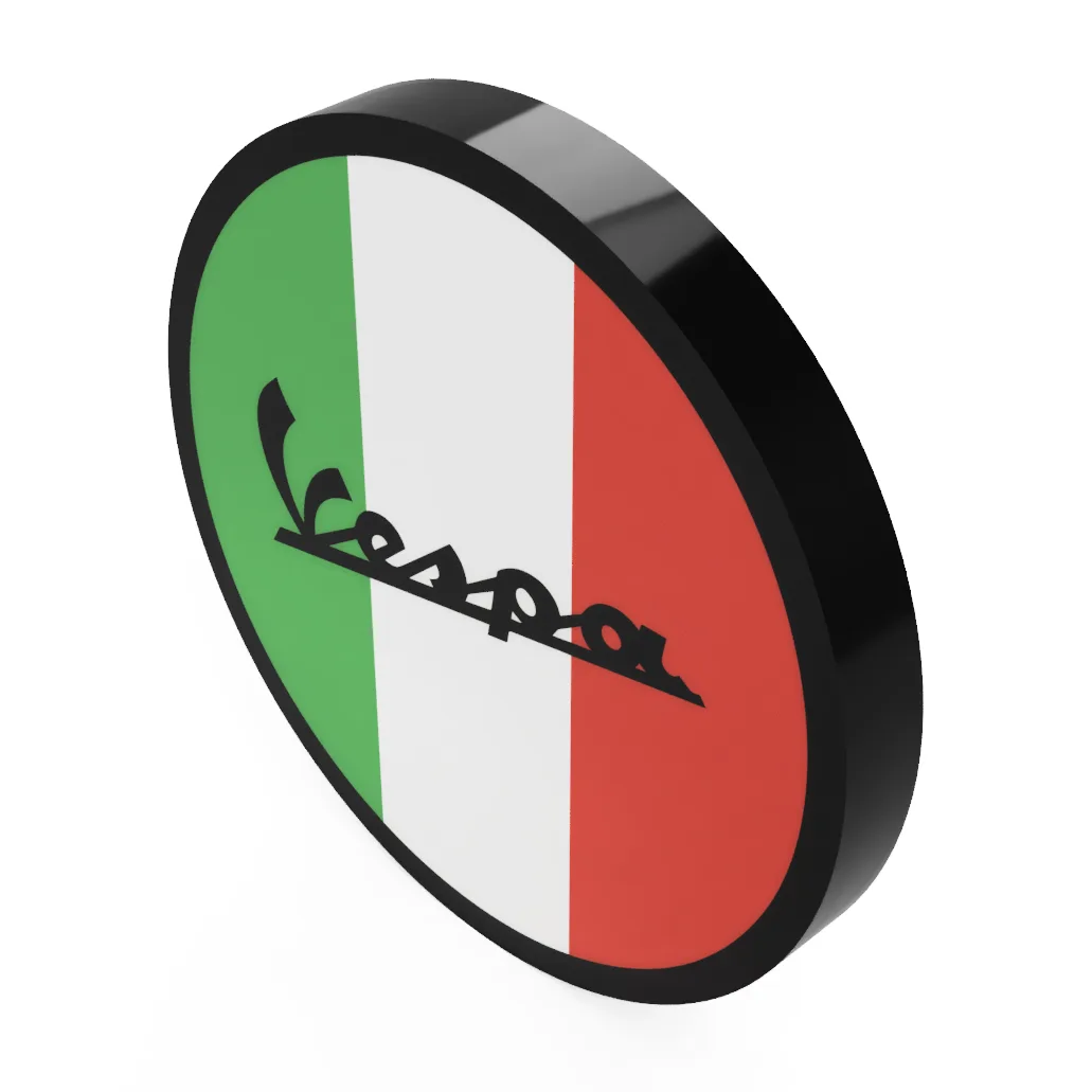 Vespa LED-Leuchte beleuchtet Schrägansicht