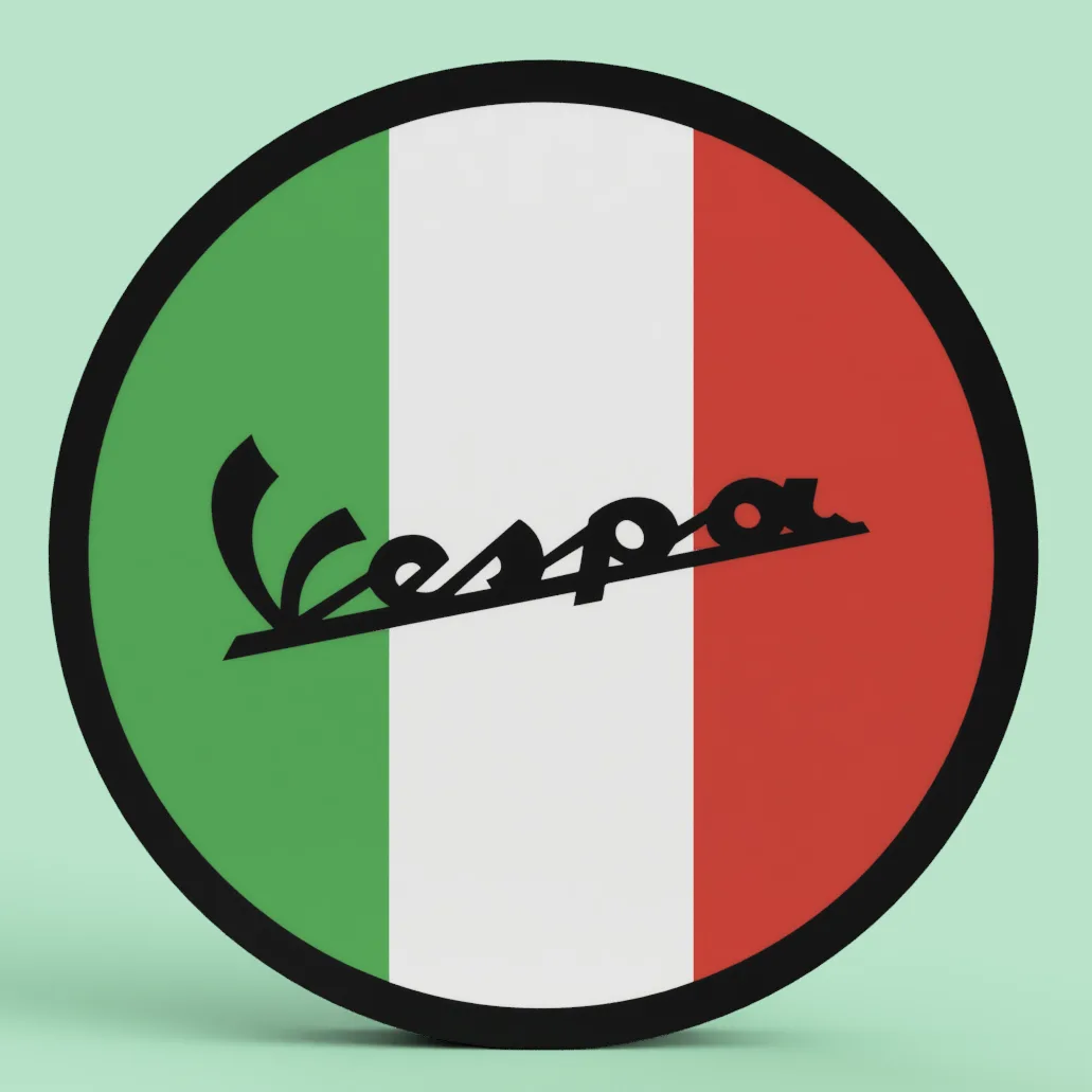 Vespa LED-Leuchtschild Frontansicht