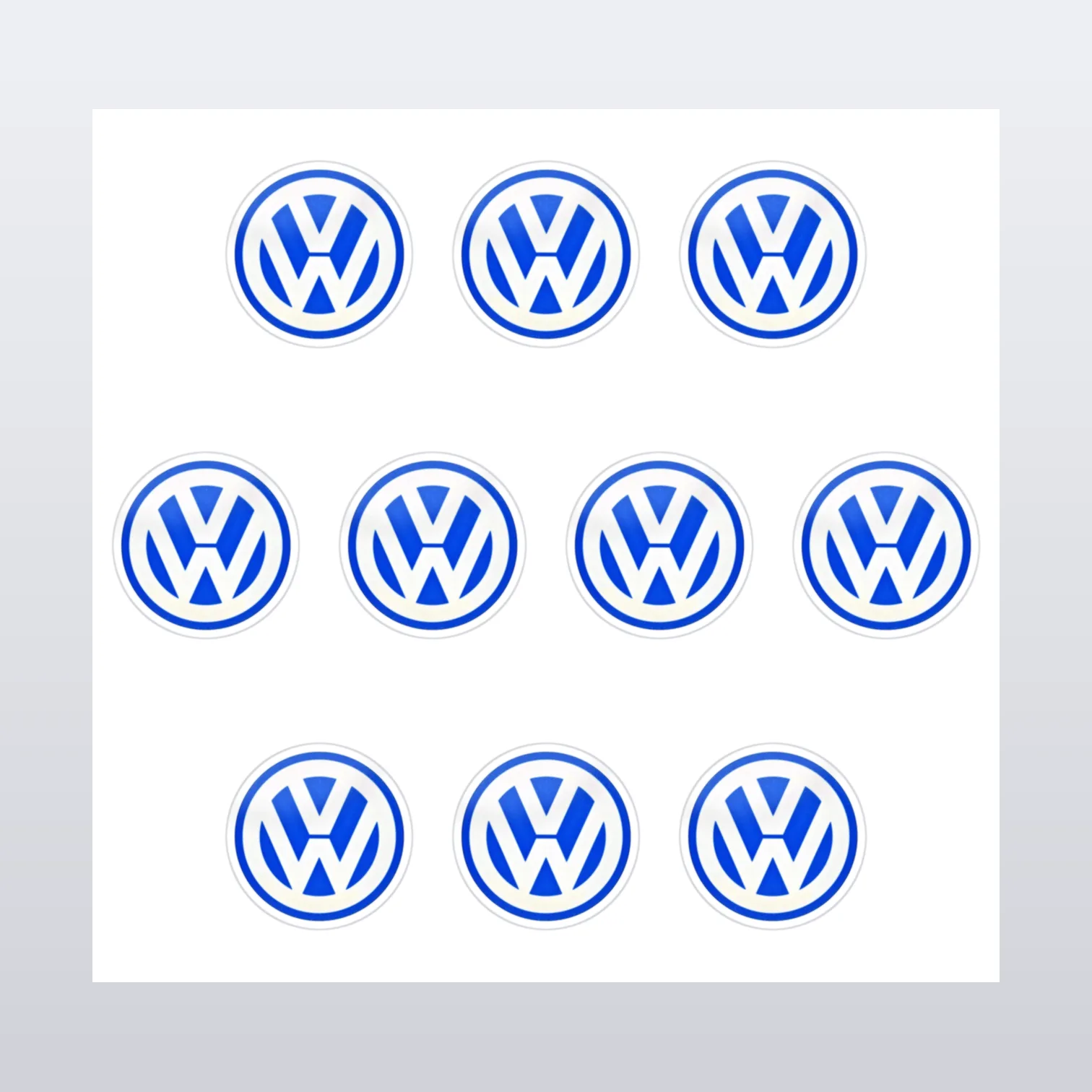 VW Volkswagen Aufkleber Set Classic Logo – Aufkleber auf Bogen